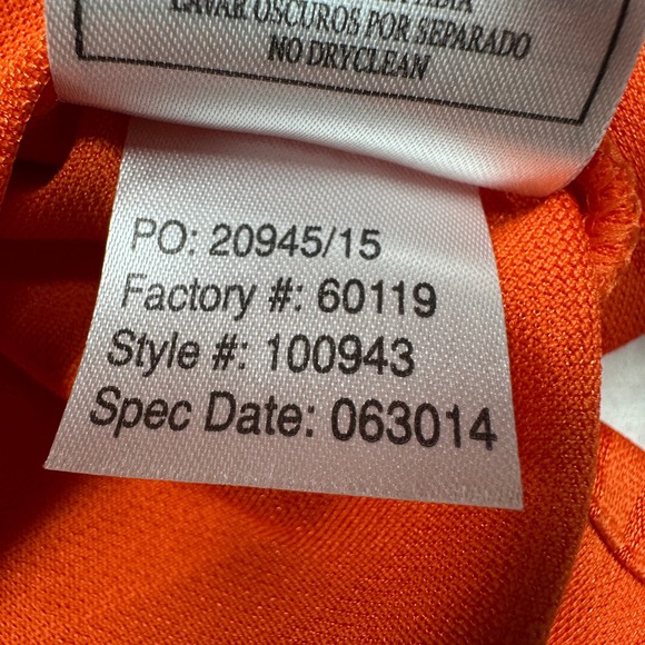 Antigua Houston Astros Mens XL Orange Striped Performance Polo Shirt 100943 - Picture 5 of 8